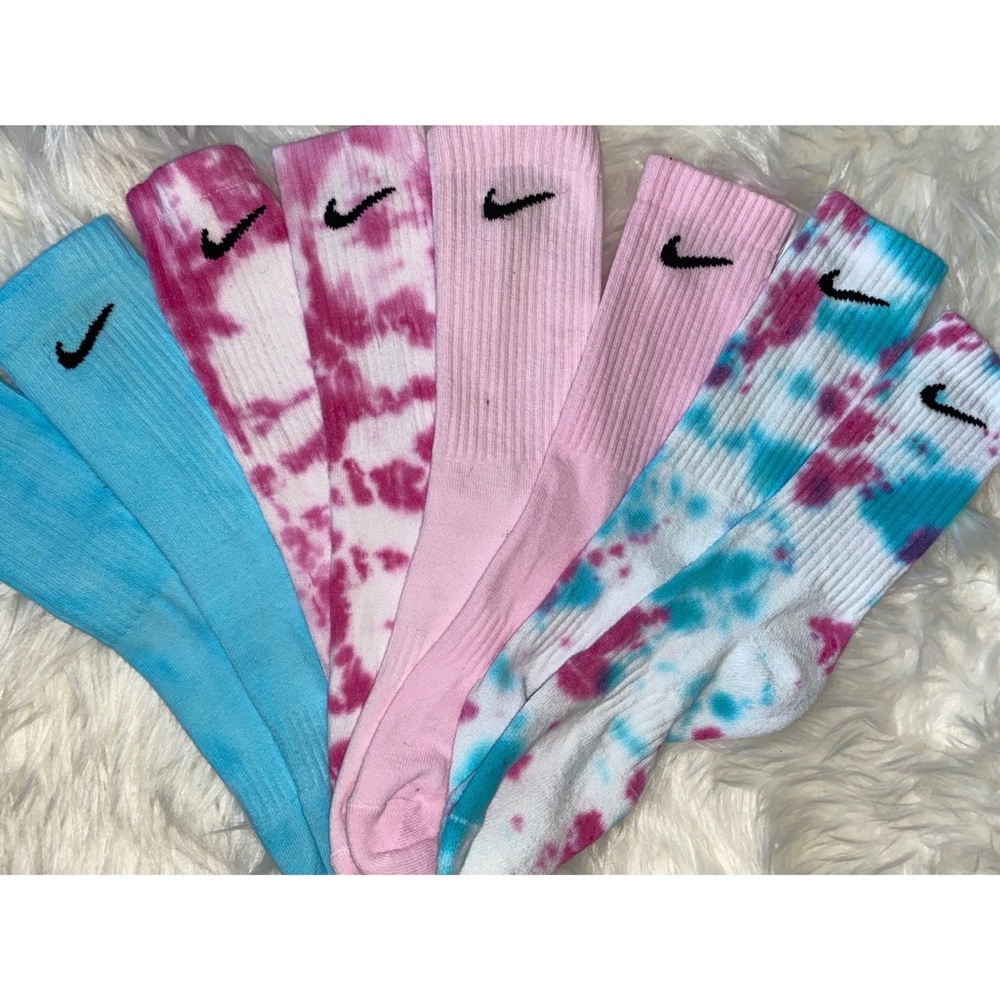 Tie dye Nike socks (4-pack)